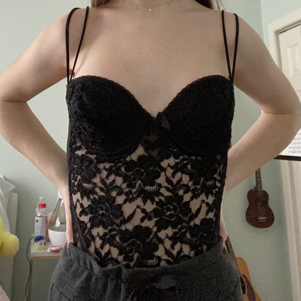 VTG gold label victoria’s secret lace bodysuit